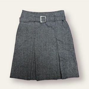 Terranova Wool Skirt in Grigio Grey, Size Small